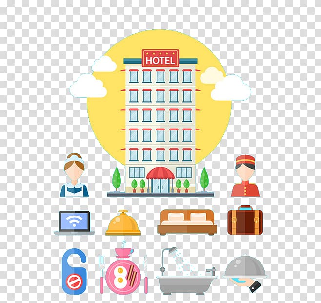 Condo hotel Accommodation Apartment hotel, Hotel Service Element transparent background PNG clipart