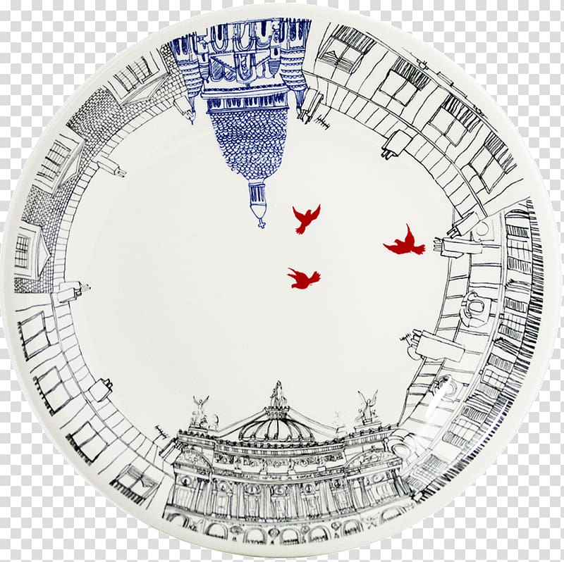 Plate Faïencerie de Gien Porcelain Paris Tableware, moon cake and tea transparent background PNG clipart