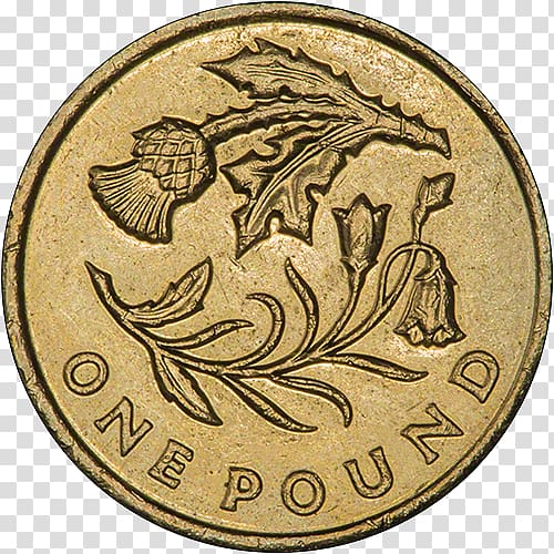 One pound Dime Coin Gold Edinburgh, pound coin transparent background PNG clipart