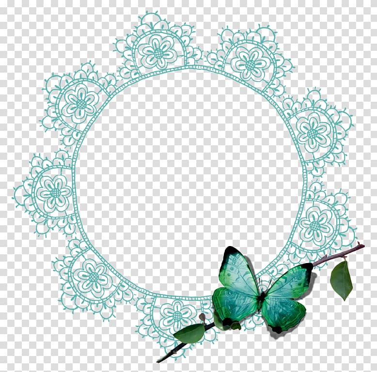 green butterfly with round green border illustration, Butterfly Frames, butterfly frame transparent background PNG clipart