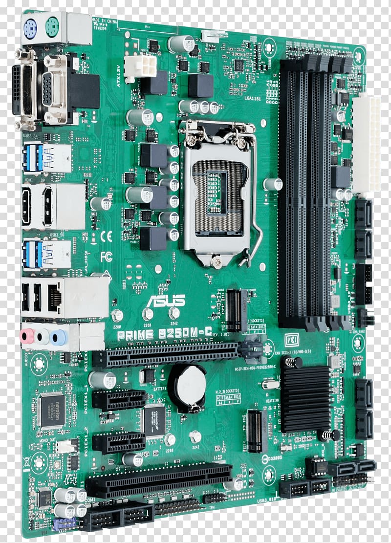 Kaby Lake Mainboard Asus PRIME base Intel 1151 Form factor LGA 1151 microATX, intel transparent background PNG clipart