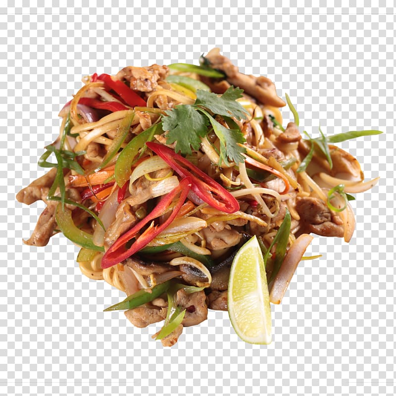 Chow mein Lo mein Yakisoba Chinese noodles Fried noodles, sushi rolls transparent background PNG clipart