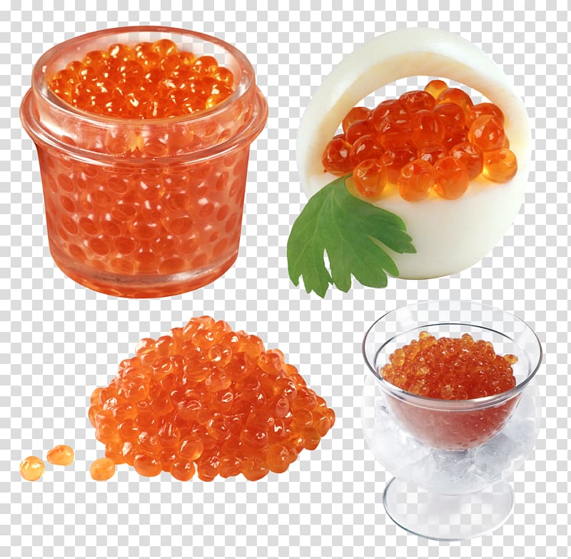 Caviar Chum salmon Sockeye salmon Pink salmon Roe, red fish transparent background PNG clipart