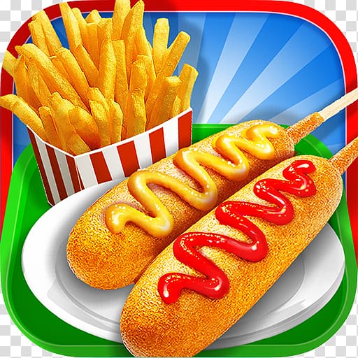French fries Street Food Maker, Cook it! Food Street, Restaurant Management & Cooking Game Hot dog, hot dog transparent background PNG clipart
