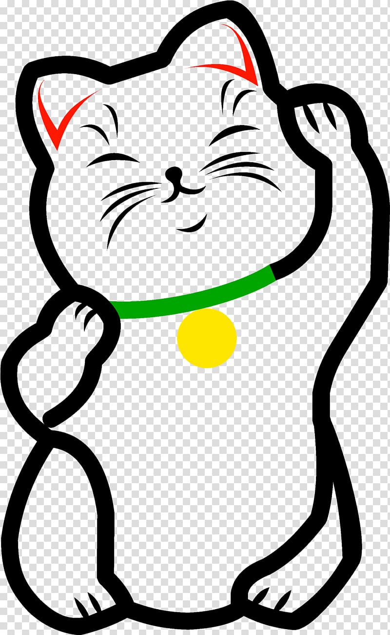 Cat Maneki-neko Luck Whiskers, Cat transparent background PNG clipart