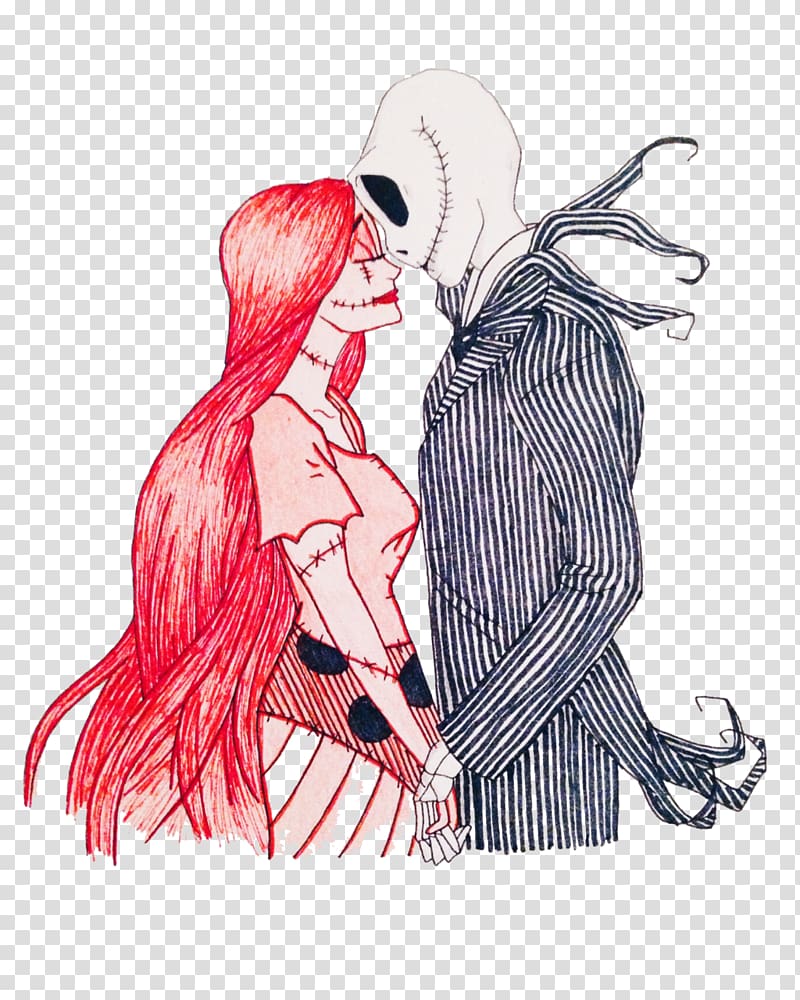 Drawing Fan art Visual arts, Jack and sally transparent background PNG clipart