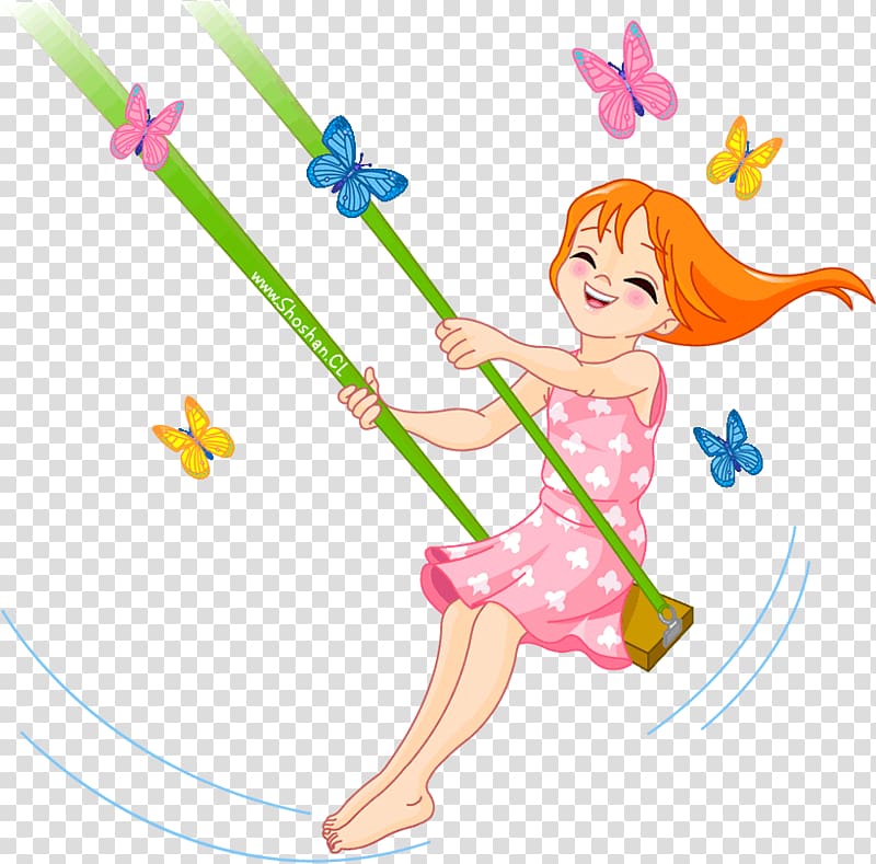 Swing , girl transparent background PNG clipart