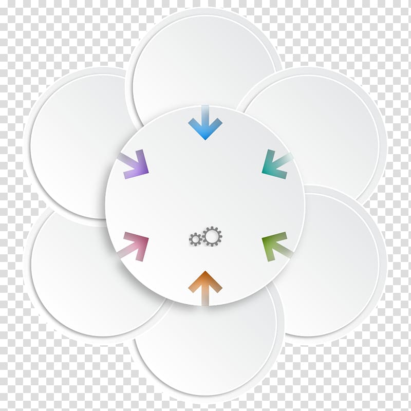 white flower illustration, Euclidean Infographic, PPT classification transparent background PNG clipart