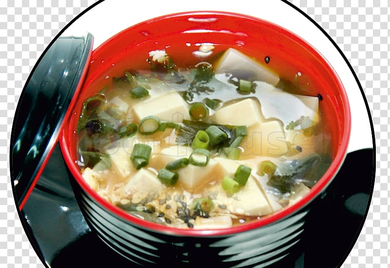 Canh chua Miso soup Japanese Cuisine Chicken soup, sushi transparent background PNG clipart