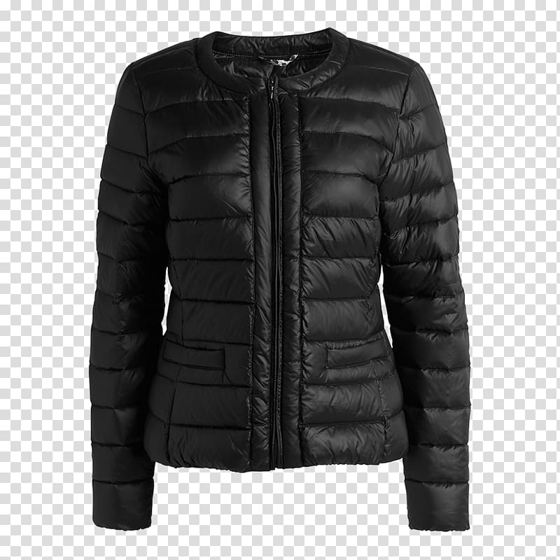 Leather jacket Coat Sleeve Fur, winter coat transparent background PNG clipart