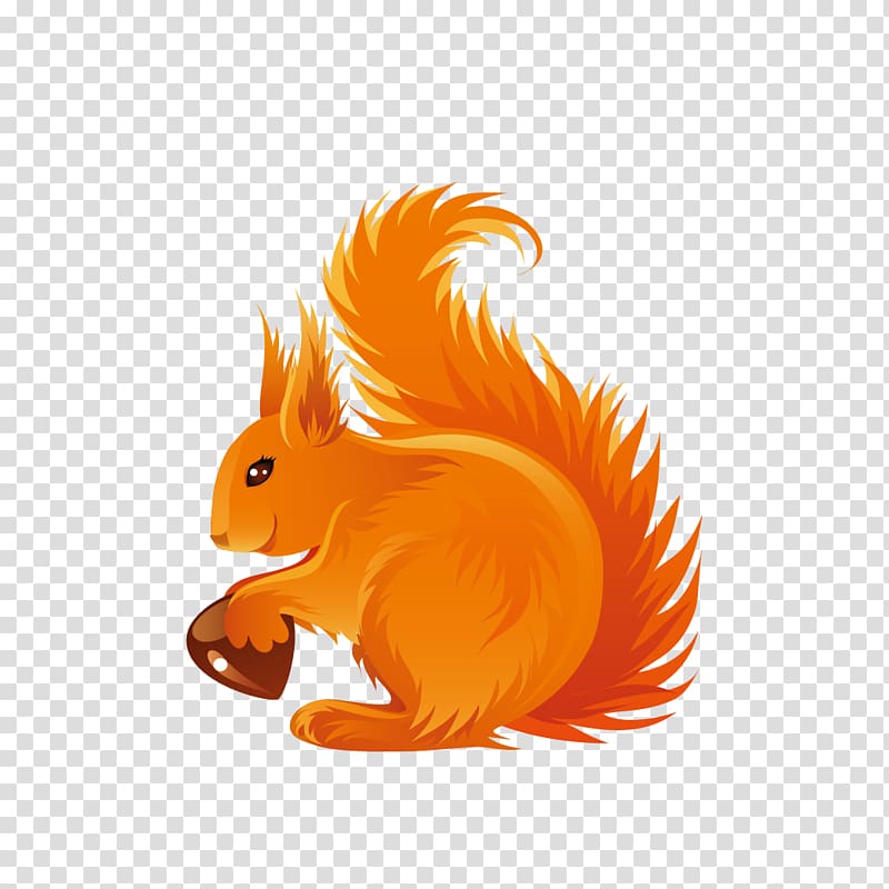 Autumn Icon, squirrel transparent background PNG clipart