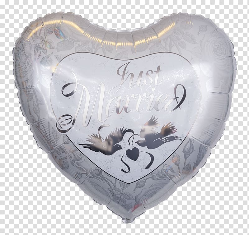 Toy balloon Marriage Heart Ballongruesse.de, Just Married transparent background PNG clipart
