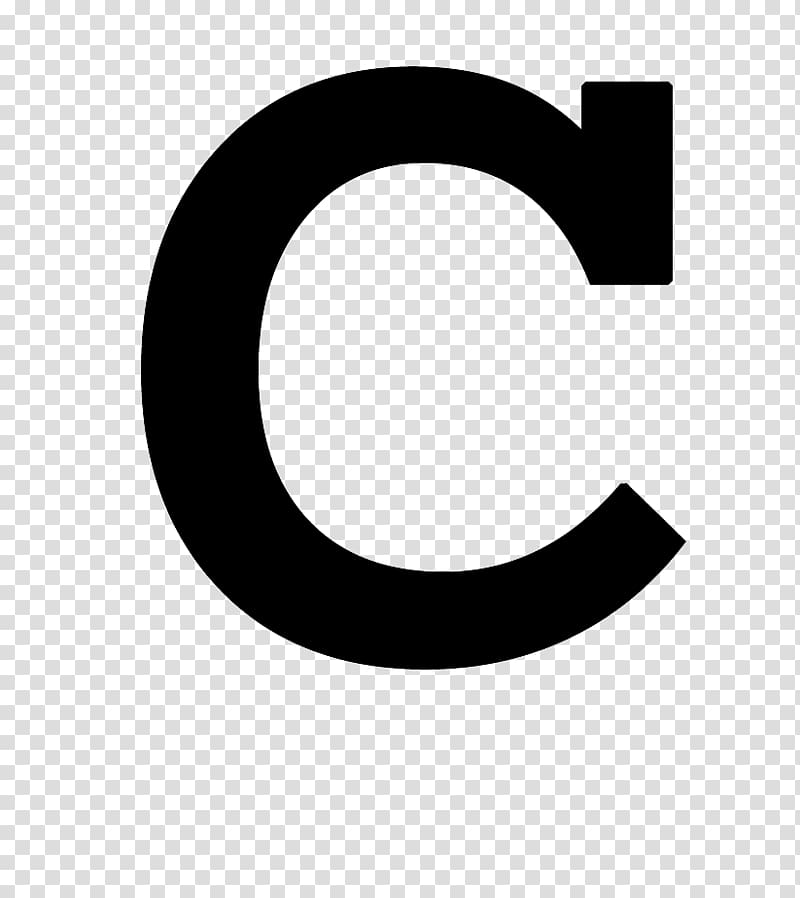 Black and white Brand Pattern, letter C transparent background PNG clipart