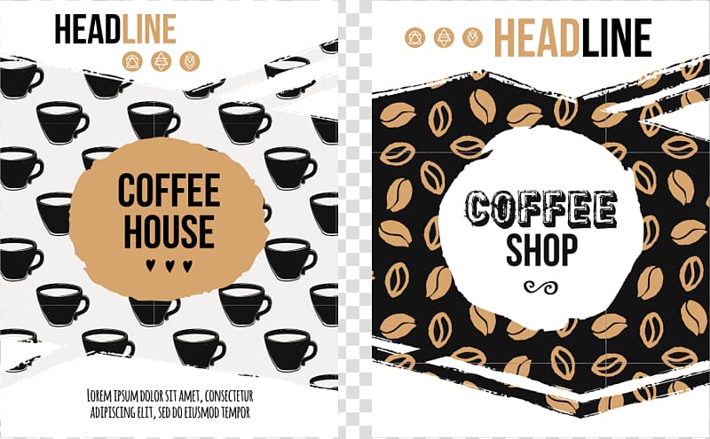 Coffee Cafe Poster, coffee menu layout transparent background PNG clipart