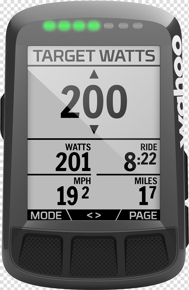Bicycle Computers GPS Navigation Systems Wahoo Fitness ELEMNT GPS Bike Computer, Bicycle transparent background PNG clipart