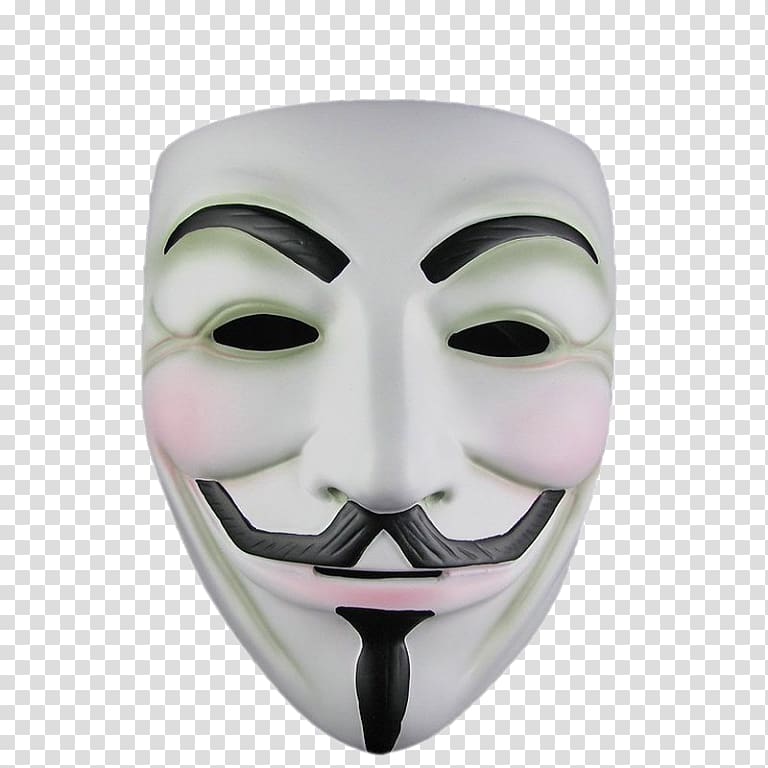 Guy Fawkes mask Anonymous, mask transparent background PNG clipart