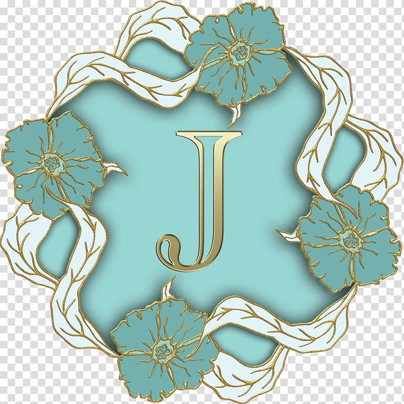 letter J with flower frame , Flower Theme Capital Letter J transparent background PNG clipart