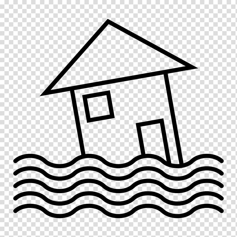 Flood Black and white Natural disaster Business continuity planning , others transparent background PNG clipart
