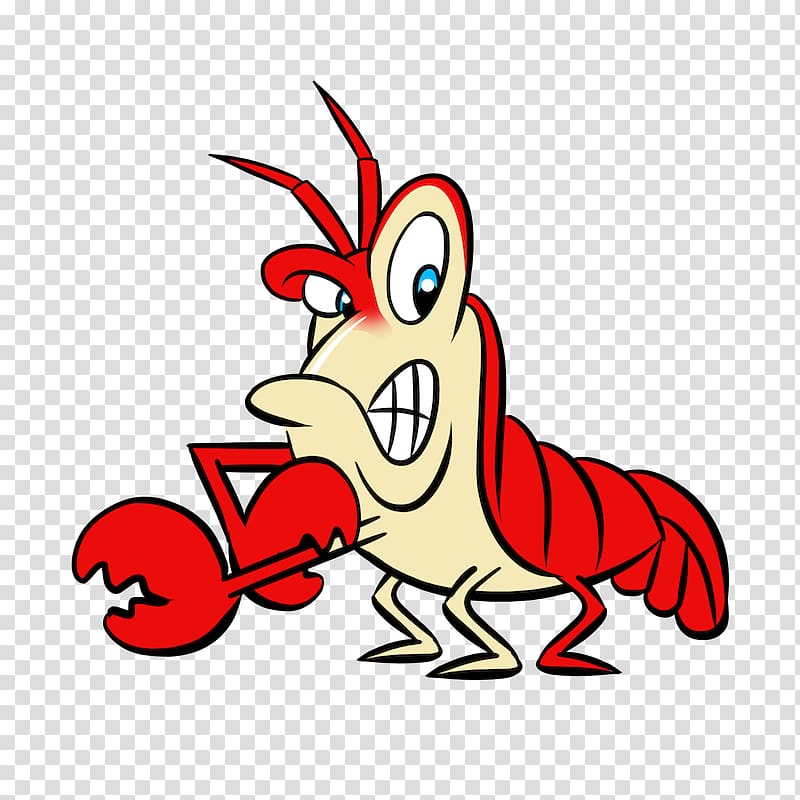 Lobster Palinurus Cartoon , Funny Lobster transparent background PNG clipart