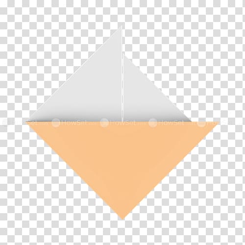 Triangle, folded paper boat in water transparent background PNG clipart