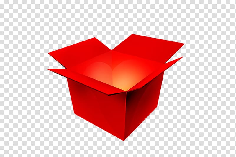 open red gift box transparent background PNG clipart