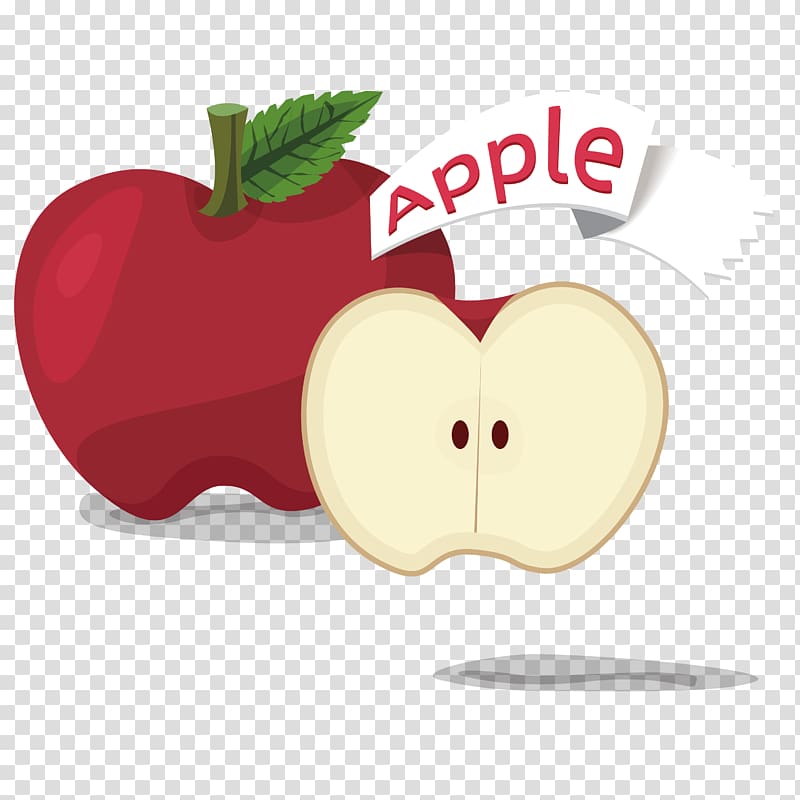Apple Fruit Cartoon, Ripe apples transparent background PNG clipart