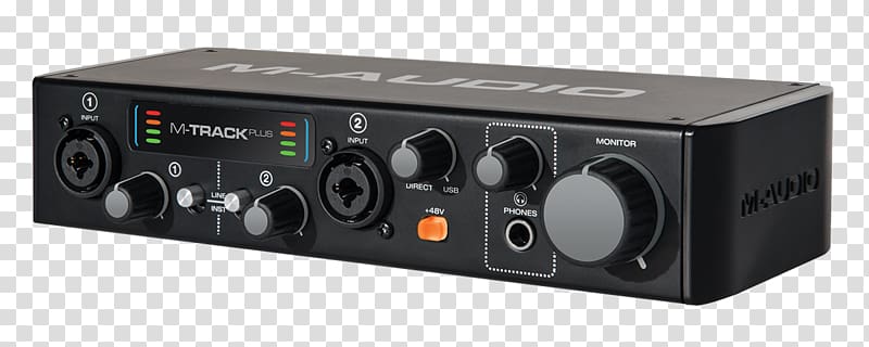 Digital audio M-Audio M-Track Plus II Interface Sound Cards & Audio Adapters, Music track transparent background PNG clipart