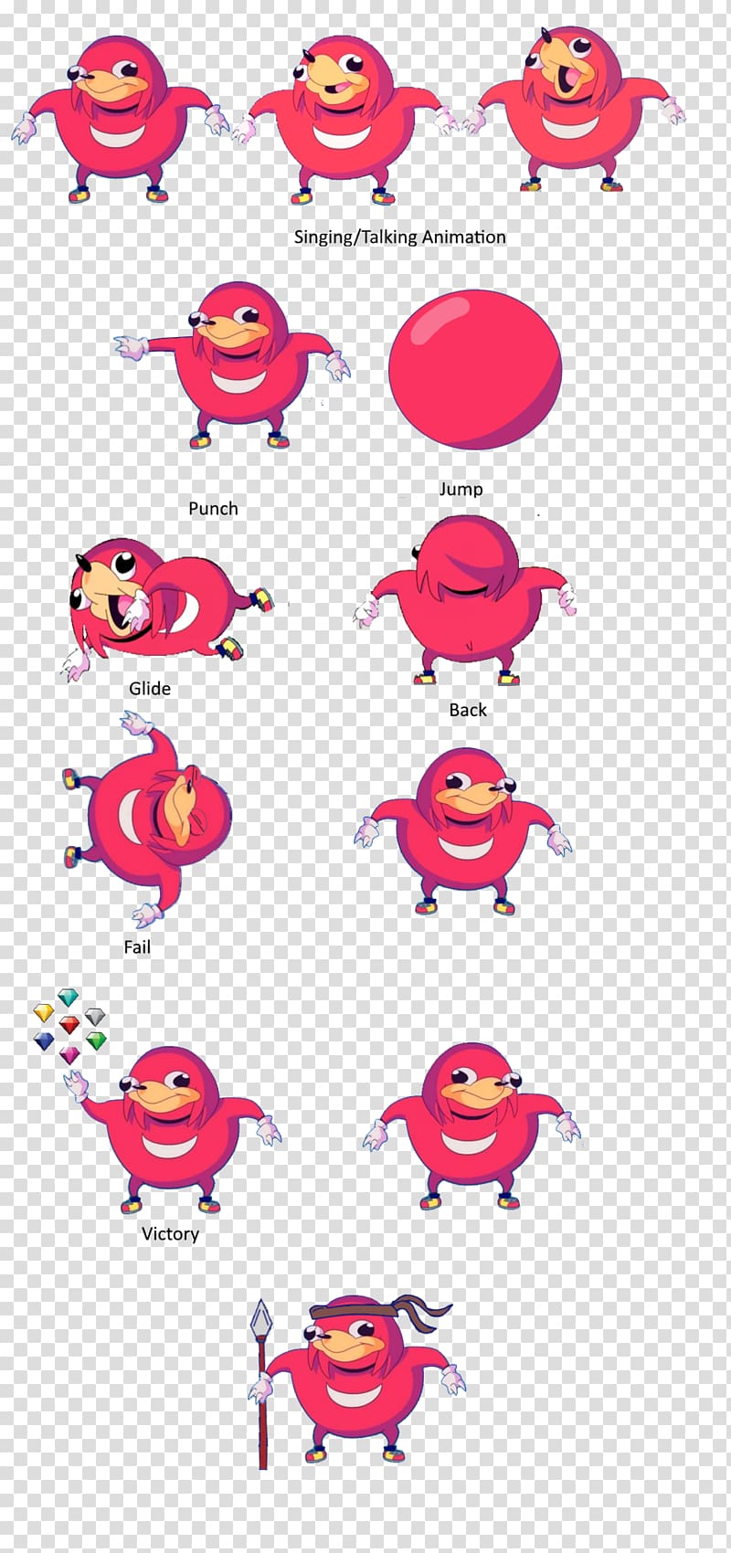 Knuckles the Echidna Sonic & Knuckles VRChat Sprite, sprite transparent background PNG clipart