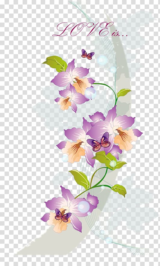 Orchids , Romantic Flower transparent background PNG clipart