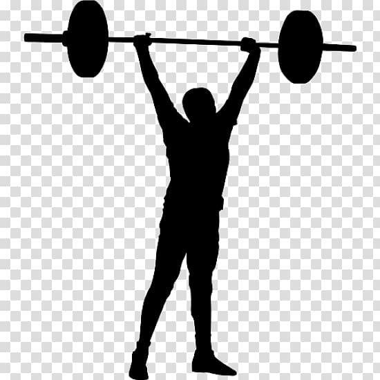 Olympic weightlifting CrossFit Weight training Sticker Sport, Silhouette transparent background PNG clipart
