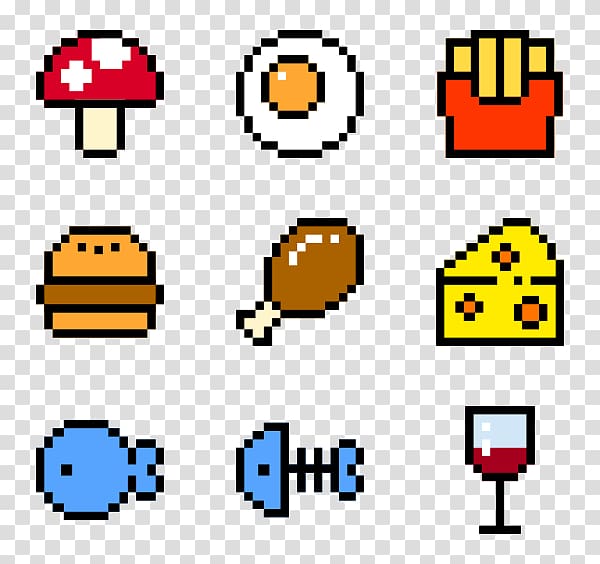 Computer Icons Pixel art , food background transparent background PNG clipart