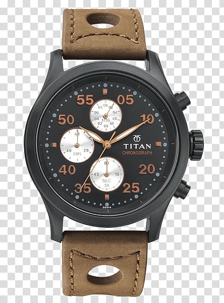 Titan Company Analog watch Chronograph Fastrack, Chronometer Watch transparent background PNG clipart