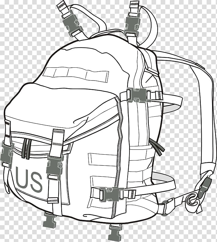 MOLLE Backpack U.S. Woodland Chest Rig United States Armed Forces, load-bearing transparent background PNG clipart