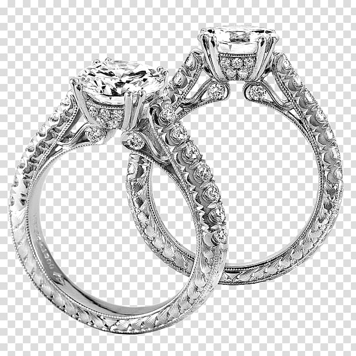 Wedding ring Silver Bling-bling Platinum, ring transparent background PNG clipart