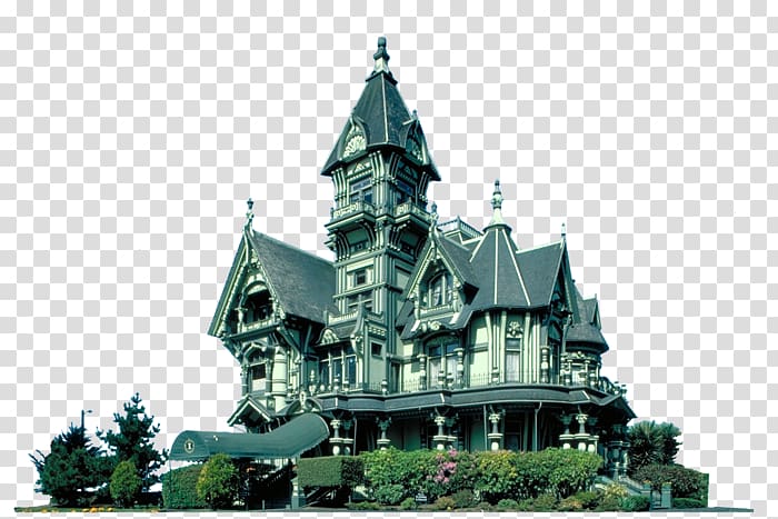 Carter House Inns Carson Mansion American Queen Anne style Normandy Village, Berkeley, California, house transparent background PNG clipart