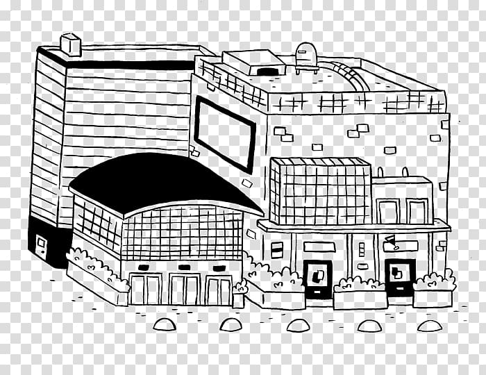 Architecture Drawing Shopping Centre Line art, design transparent background PNG clipart