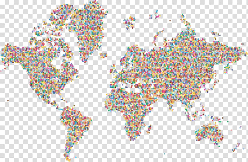 multicolored graphic , World map World map Map collection, world map transparent background PNG clipart