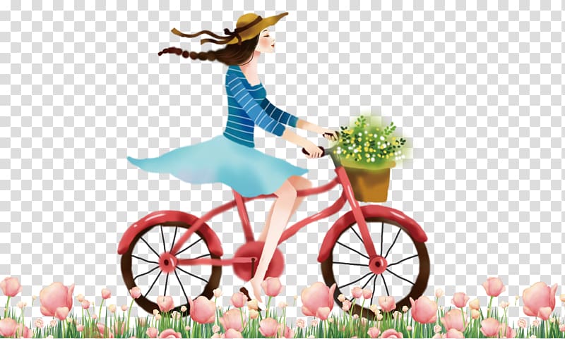 Bicycle Box Computer file, Cycling girl transparent background PNG clipart