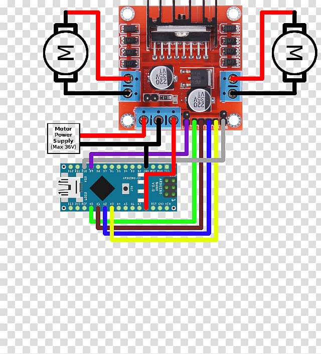 Microcontroller Arduino Electric motor DC motor Electronic circuit, DC motor transparent background PNG clipart