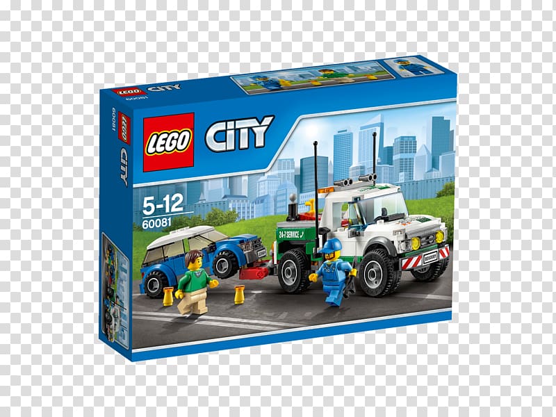 Lego City Lego minifigure LEGO 60081 City Pickup Tow Truck Car, tow city transparent background PNG clipart