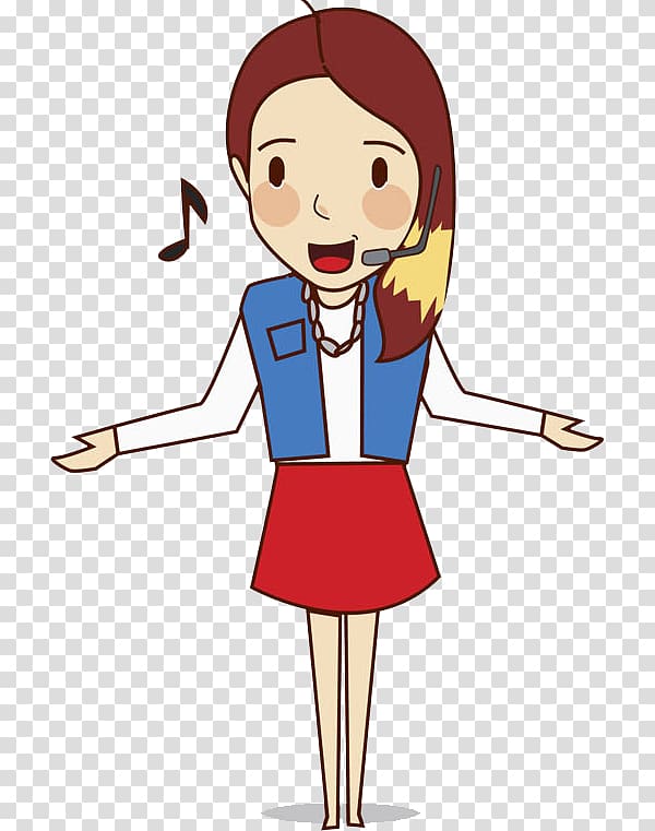 Singing Estudante, Singing girl transparent background PNG clipart