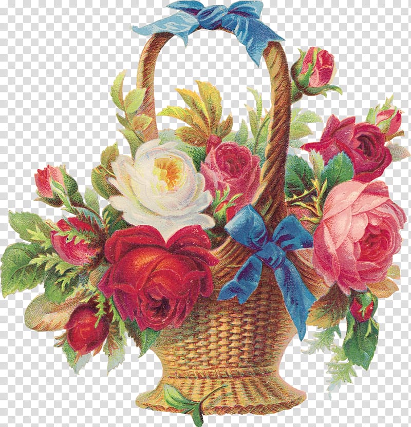 Flower Basket Rose Drawing , peacock transparent background PNG clipart