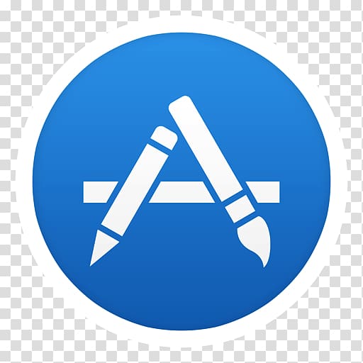 paint logo, electric blue angle symbol, App Store transparent background PNG clipart
