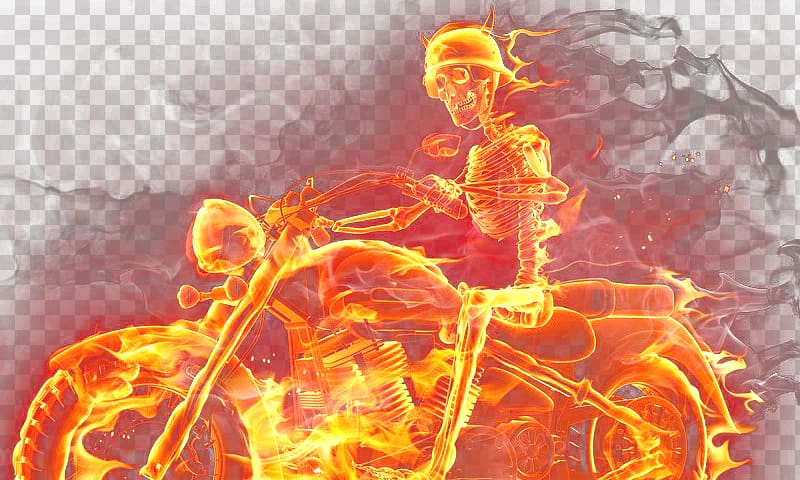 Skeleton Fire Skull Flame, Fire Skeleton transparent background PNG clipart
