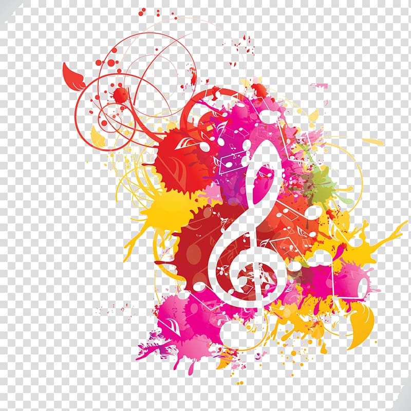 watercolor splash musical symbol transparent background PNG clipart