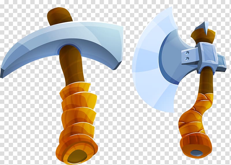 Magic cartoon axes hatchets spears and lances Vector Image