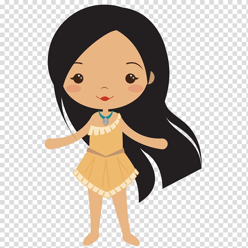 female character wearing yellow one-shoulder blouse illustration, Pocahontas Disney Princess Drawing The Walt Disney Company , pocahontas transparent background PNG clipart