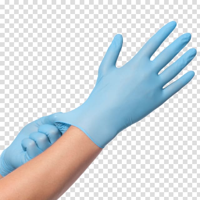 Medical glove Nitrile rubber Latex Blue, others transparent background PNG clipart