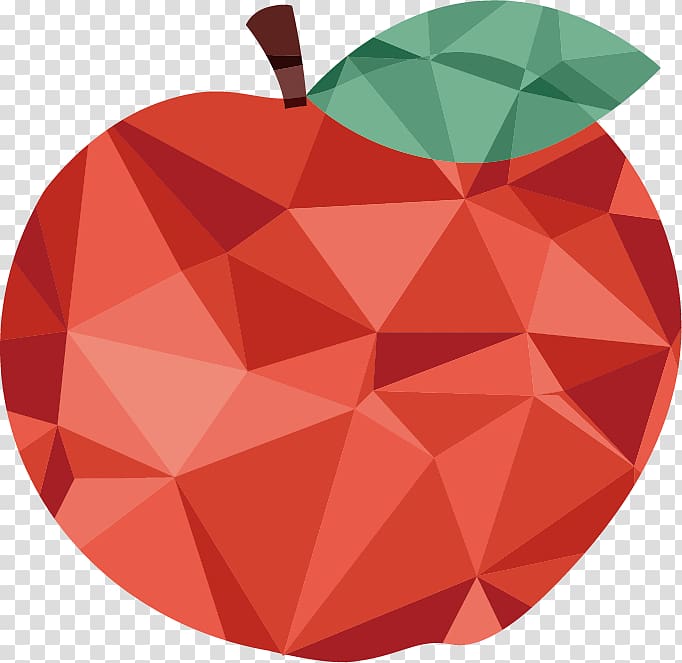 Apple Auglis Fruit Origami, creative fruit apple transparent background PNG clipart