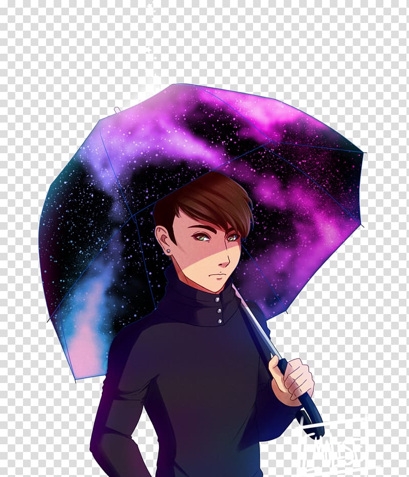 Dan and Phil Fan art , Umbrella girl transparent background PNG clipart